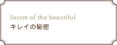 Secret of the beautiful / LC̔閧